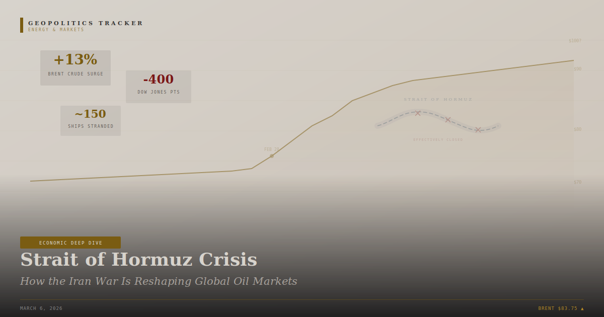 Strait of Hormuz Crisis: How the Iran War Is Reshaping Global Oil Markets, Inflation, and the World Economy